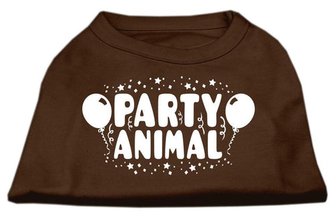 Party Animal Screen Print Shirt Brown Sm (10)