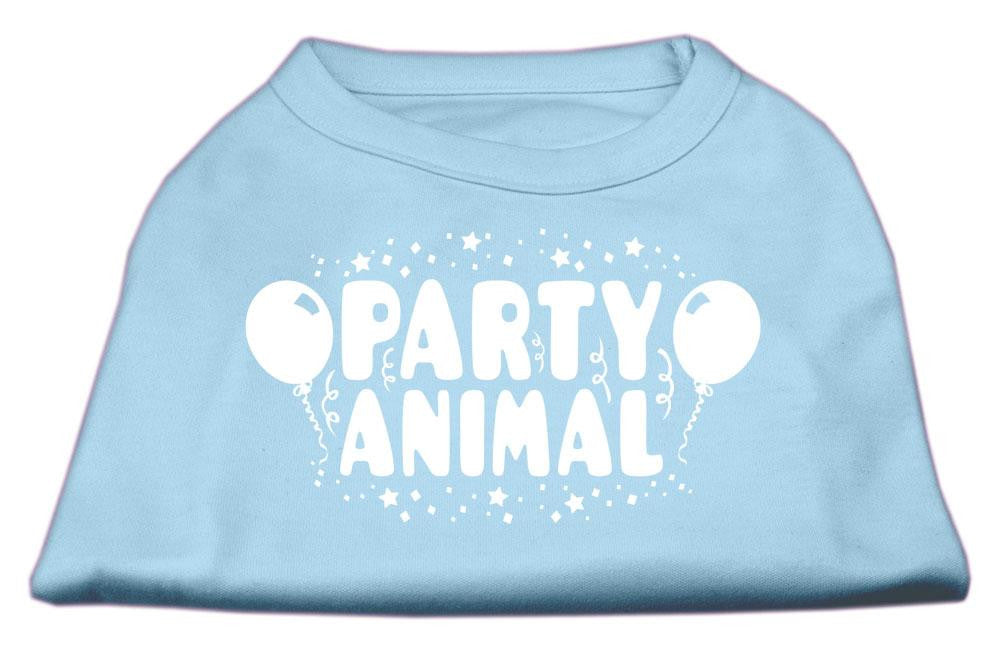 Party Animal Screen Print Shirt Baby Blue XS (8)