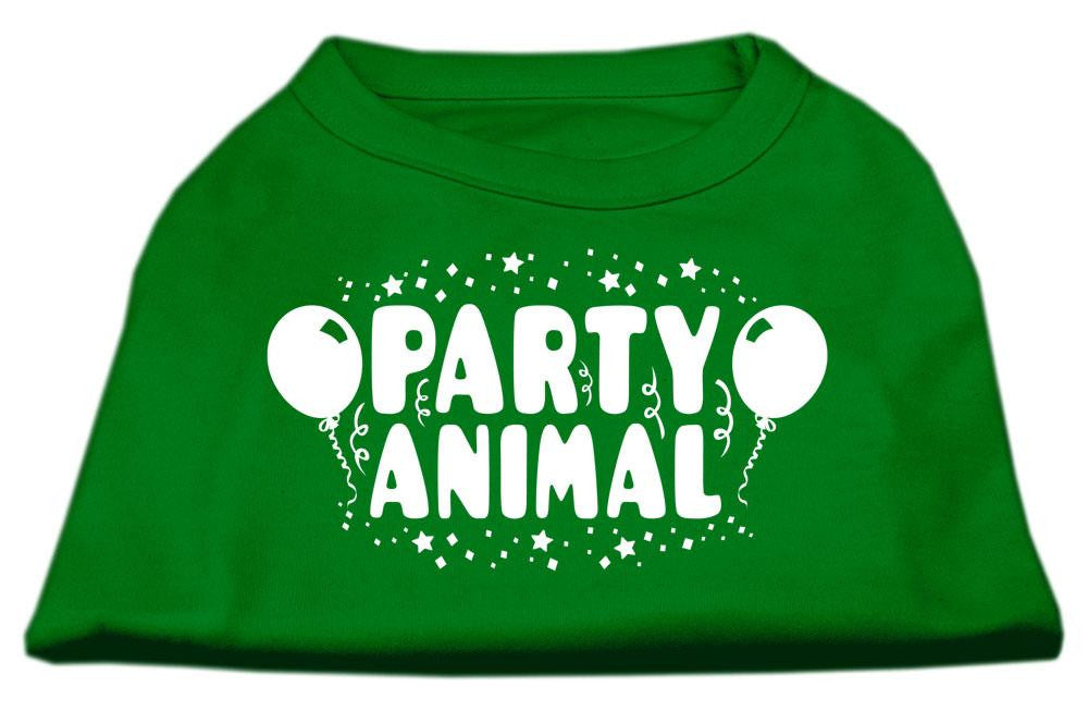 Party Animal Screen Print Shirt Emerald Green XS (8)