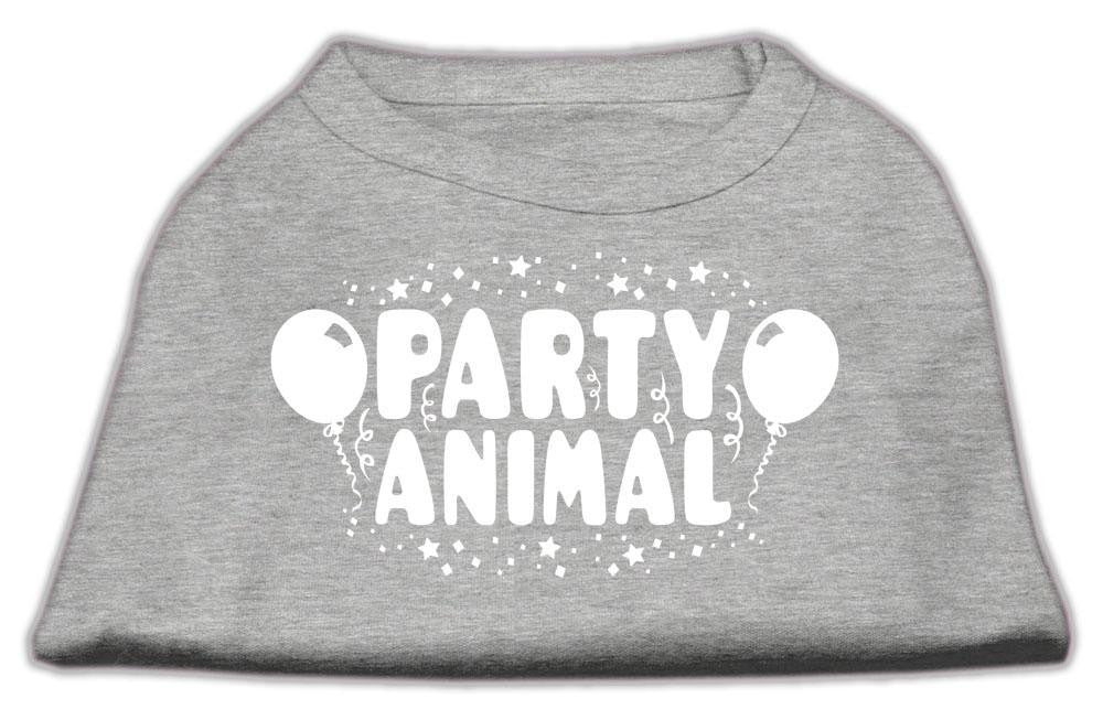 Party Animal Screen Print Shirt Grey XS (8)