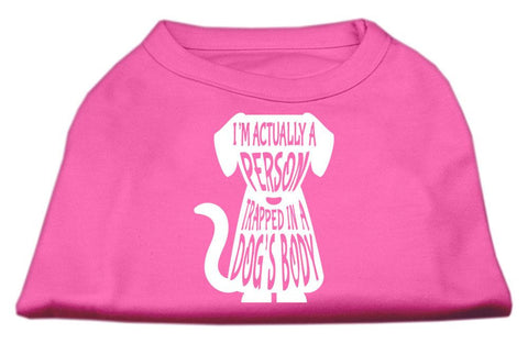 Trapped Screen Print Shirt Bright Pink XS (8)