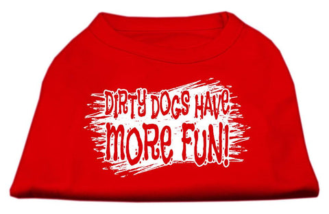 Dirty Dogs Screen Print Shirt Red Lg (14)