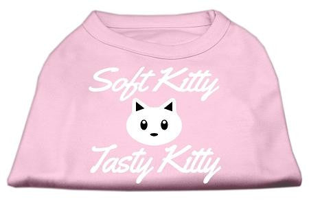 Softy Kitty, Tasty Kitty Screen Print Dog Shirt Light Pink XXXL (20)