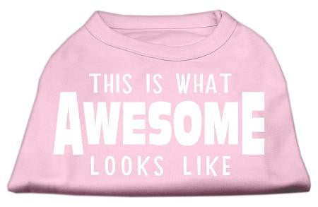 This is What Awesome Looks Like Dog Shirt Light Pink Lg (14)