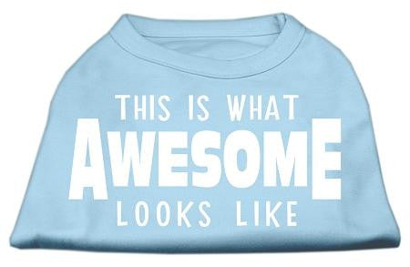 This is What Awesome Looks Like Dog Shirt Baby Blue Med (12)