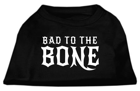 Bad to the Bone Dog Shirt Black Lg (14)