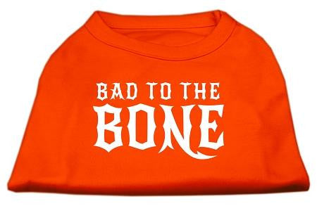 Bad to the Bone Dog Shirt Orange Lg (14)