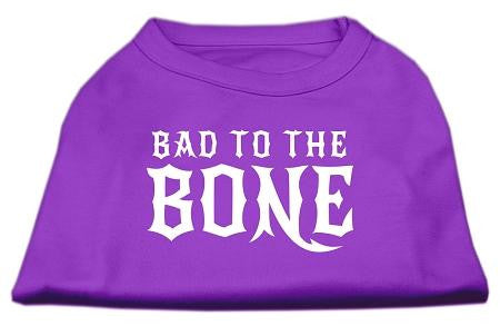 Bad to the Bone Dog Shirt Purple Lg (14)