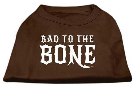 Bad to the Bone Dog Shirt Brown XS (8)