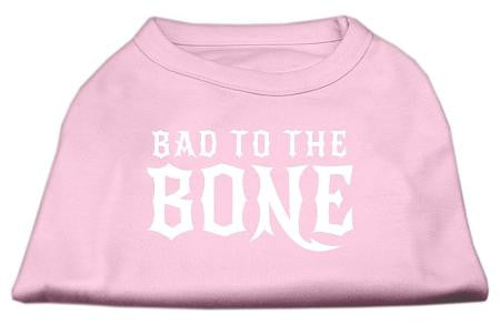 Bad to the Bone Dog Shirt Light Pink XS (8)