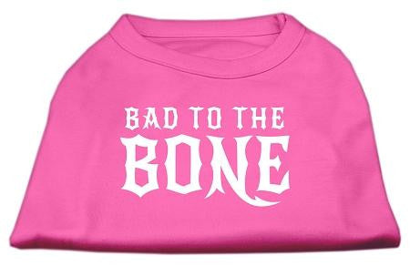 Bad to the Bone Dog Shirt Bright Pink XXL (18)