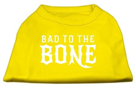 Bad to the Bone Dog Shirt Yellow XXL (18)