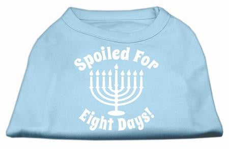 Spoiled for 8 Days Screenprint Dog Shirt Baby Blue Lg (14)