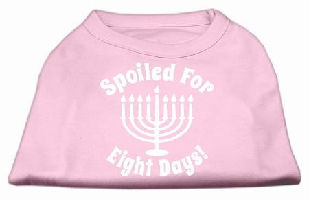 Spoiled for 8 Days Screenprint Dog Shirt Light Pink Lg (14)