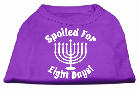 Spoiled for 8 Days Screenprint Dog Shirt Purple Med (12)