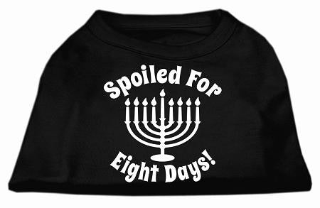 Spoiled for 8 Days Screenprint Dog Shirt Black Sm (10)