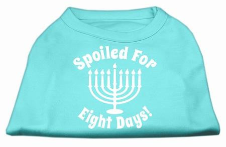 Spoiled for 8 Days Screenprint Dog Shirt Aqua XL (16)