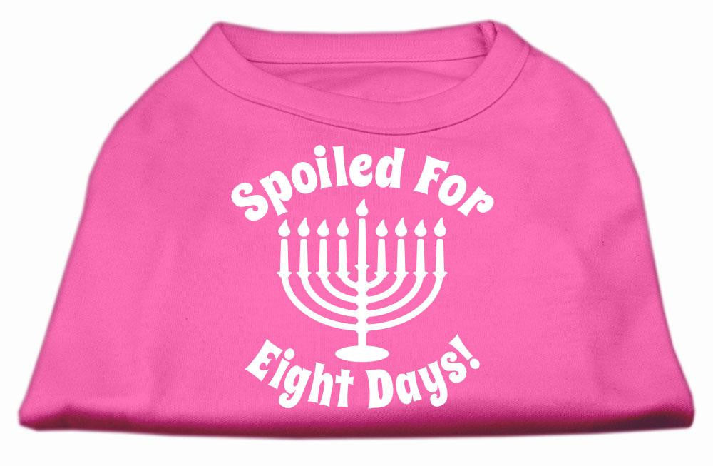 Spoiled for 8 Days Screenprint Dog Shirt Bright Pink XS (8)