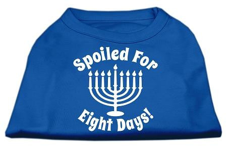 Spoiled for 8 Days Screenprint Dog Shirt Blue XXL (18)