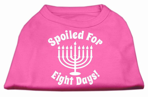 Spoiled for 8 Days Screenprint Dog Shirt Bright Pink XXL (18)