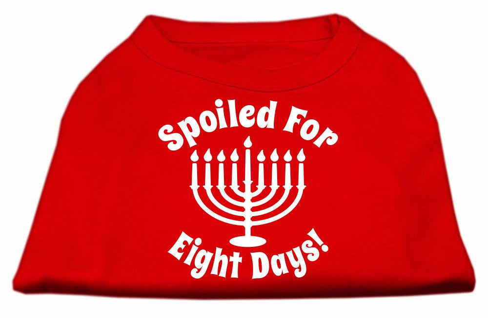 Spoiled for 8 Days Screenprint Dog Shirt Red XXXL (20)