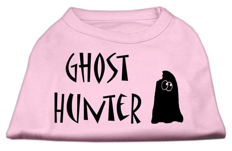 Ghost Hunter Screen Print Shirt Light Pink with Black Lettering Lg (14)