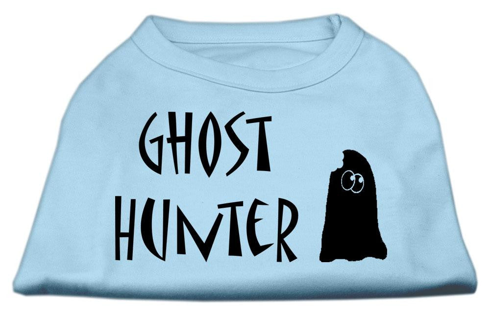 Ghost Hunter Screen Print Shirt Baby Blue with Black Lettering XS (8)