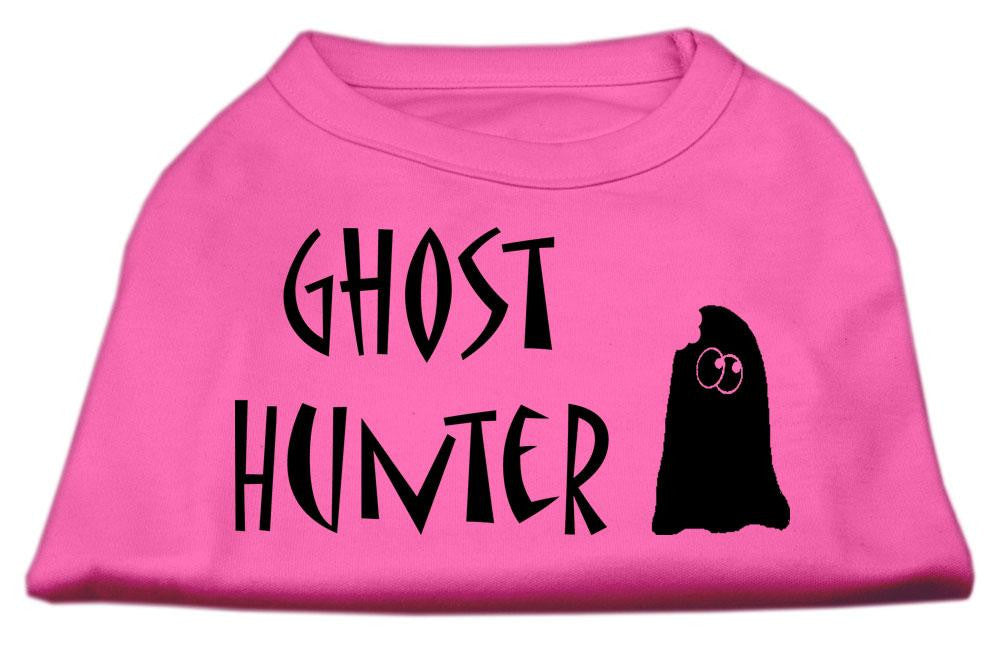 Ghost Hunter Screen Print Shirt Bright Pink with Black Lettering XS (8)