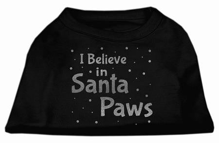 Screenprint Santa Paws Pet Shirt Black Lg (14)