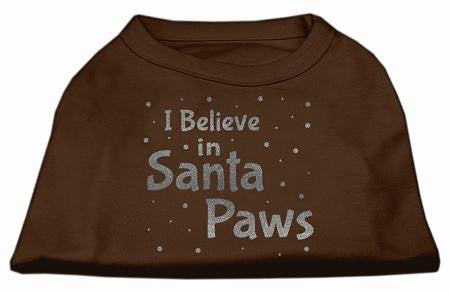 Screenprint Santa Paws Pet Shirt Brown Lg (14)