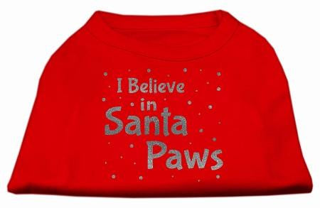 Screenprint Santa Paws Pet Shirt Red Lg (14)