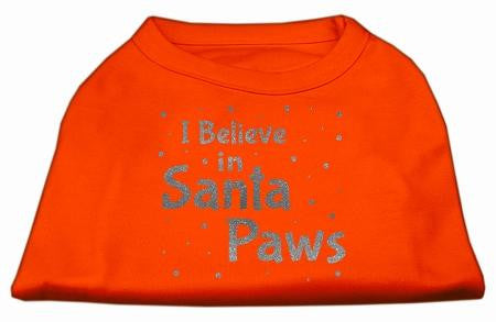 Screenprint Santa Paws Pet Shirt Orange XS (8)