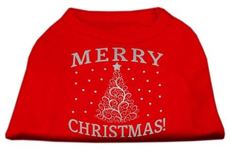 Shimmer Christmas Tree Pet Shirt Red Lg (14)