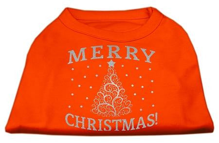 Shimmer Christmas Tree Pet Shirt Orange Sm (10)