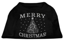 Shimmer Christmas Tree Pet Shirt Black XXL (18)