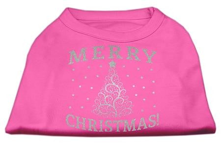 Shimmer Christmas Tree Pet Shirt Bright Pink XXXL (20)