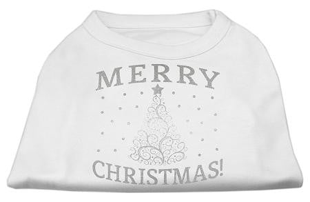 Shimmer Christmas Tree Pet Shirt White XXXL (20)