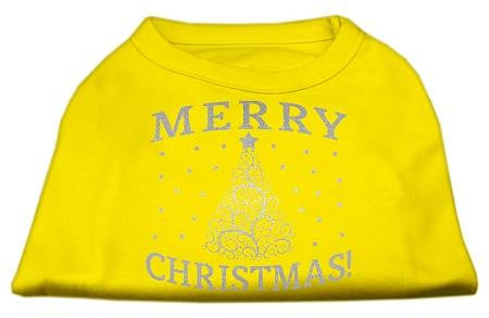 Shimmer Christmas Tree Pet Shirt Yellow XXXL (20)