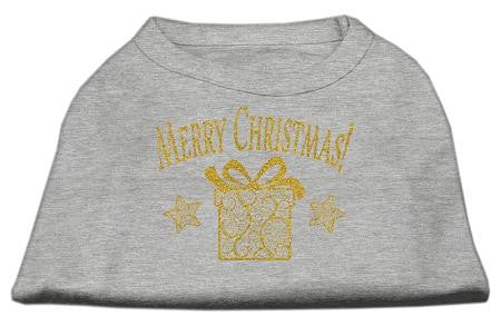 Golden Christmas Present Dog Shirt Grey Lg (14)