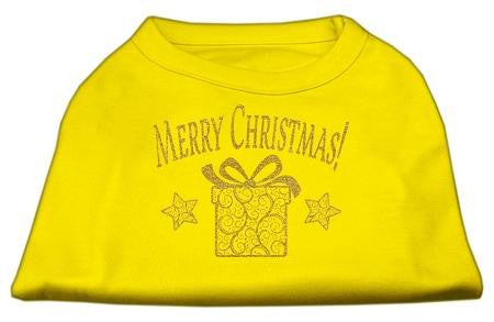 Golden Christmas Present Dog Shirt Yellow XXL (18)