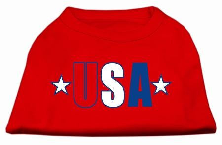 USA Star Screen Print Shirt Red XS (8)