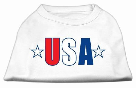 USA Star Screen Print Shirt White XXL (18)