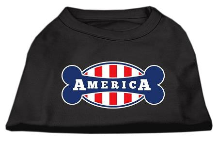 Bonely in America Screen Print Shirt Black  XS (8)