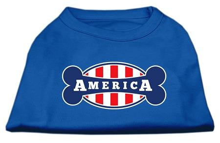 Bonely in America Screen Print Shirt Blue XS (8)