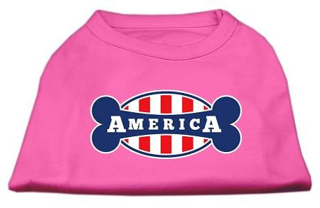 Bonely in America Screen Print Shirt Bright Pink XXL (18)