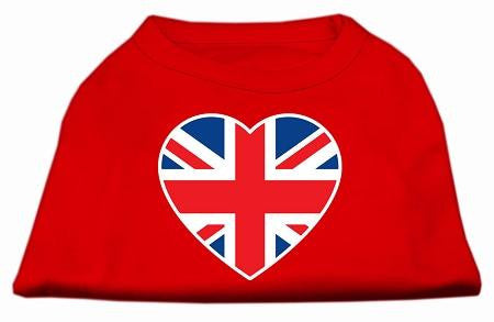 British Flag Heart Screen Print Shirt Red Lg (14)