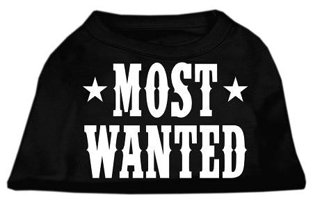 Most Wanted Screen Print Shirt Black  Lg (14)