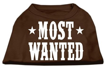 Most Wanted Screen Print Shirt Brown Lg (14)