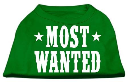 Most Wanted Screen Print Shirt Green Lg (14)