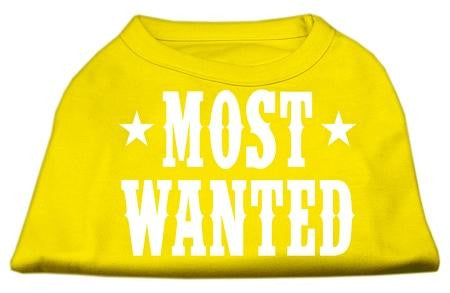 Most Wanted Screen Print Shirt Yellow Lg (14)